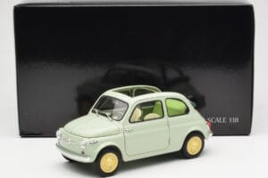 Fiat Nuova 500 Clear Zelený Kyosho 1:18 08966LG Kov – obrázek 8 z 8