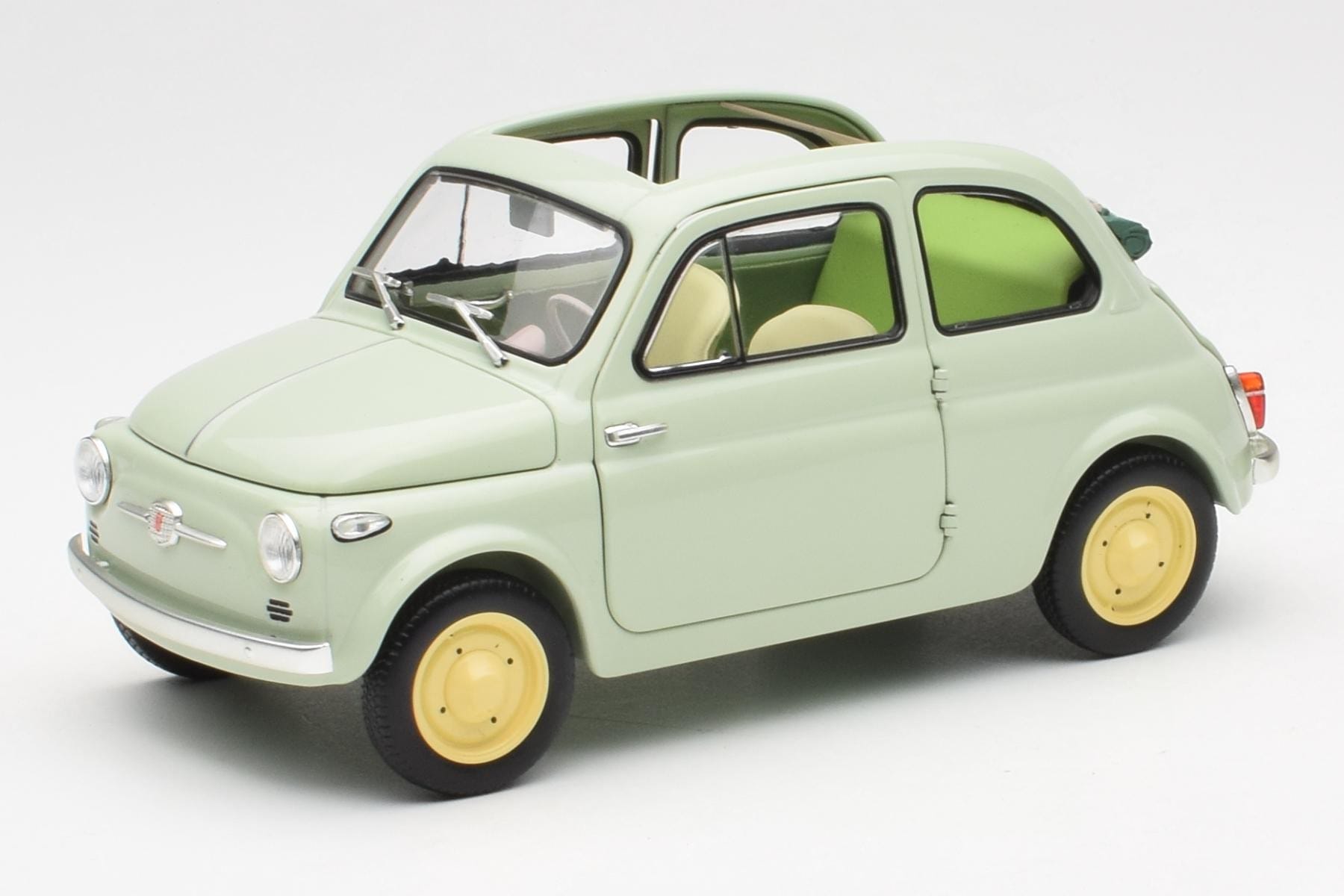 Fiat Nuova 500 Clear Zelený Kyosho 1:18 08966LG Kov
