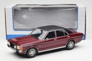 Ford Granada Mk1 Metalická Tmavě Červená Matná Černá MCG 1:18 MCG18393 Kov – obrázek 6 z 6