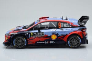 Hyundai i20 Coupe WRC #9 S. Loeb / I. Galmiche Rally Monte Carlo 2020 IXO 1:18 18RMC067B Kov – obrázek 3 z 6