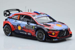 Hyundai i20 Coupe WRC #9 S. Loeb / I. Galmiche Rally Monte Carlo 2020 IXO 1:18 18RMC067B Kov – obrázek 4 z 6