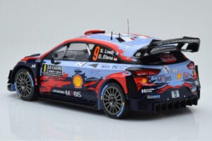 Hyundai i20 Coupe WRC #9 S. Loeb / I. Galmiche Rally Monte Carlo 2020 IXO 1:18 18RMC067B Kov – obrázek 5 z 6