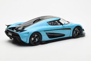 Koenigsegg Regera Baby Modrý GT Spirit 1:18 GT881 Pryskyřice – obrázek 2 z 6