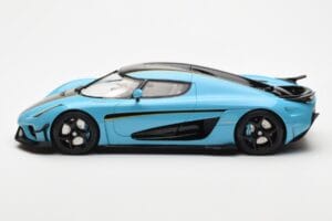 Koenigsegg Regera Baby Modrý GT Spirit 1:18 GT881 Pryskyřice – obrázek 3 z 6