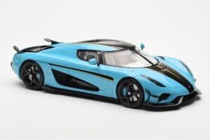 Koenigsegg Regera Baby Modrý GT Spirit 1:18 GT881 Pryskyřice – obrázek 4 z 6