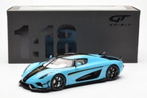 Koenigsegg Regera Baby Modrý GT Spirit 1:18 GT881 Pryskyřice – obrázek 6 z 6