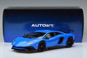 Lamborghini Aventador LP750-4 SV Modrý AUTOart 1:18 74559 Kompozit – obrázek 8 z 8