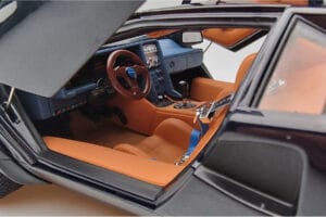 Lamborghini Countach LP500S Walter Wolf Tmavě Modrý Kyosho 1:18 08320D Kov – obrázek 9 z 11