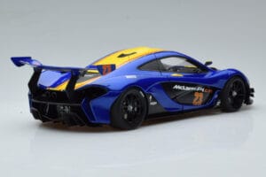 McLaren P1 GTR Modrá Se Žlutými Pruhy AUTOart 1:18 81542 Kompozit – obrázek 3 z 7