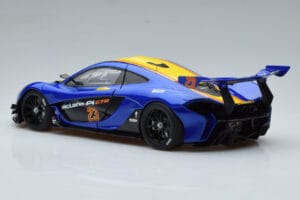 McLaren P1 GTR Modrá Se Žlutými Pruhy AUTOart 1:18 81542 Kompozit – obrázek 6 z 7