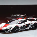 McLaren P1 GTR Lesklá Bílá S Červenými Pruhy AUTOart 1:18 - image 7 of 7