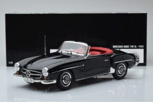 Mercedes 190 SL W121 Kabriolet Černý Minichamps 1:18 100037030 Kov – obrázek 8 z 8