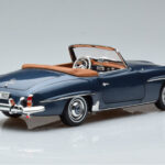 Mercedes 190 SL W121 Roadster Modrý Norev 1:18 - image 3 of 8