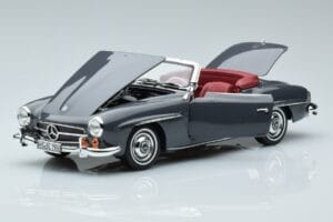 Mercedes 190 SL W121 Roadster Šedý Norev 1:18 183402 Kov – obrázek 2 z 8