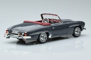 Mercedes 190 SL W121 Roadster Šedý Norev 1:18 183402 Kov – obrázek 3 z 8