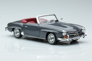 Mercedes 190 SL W121 Roadster Šedý Norev 1:18 183402 Kov – obrázek 5 z 8