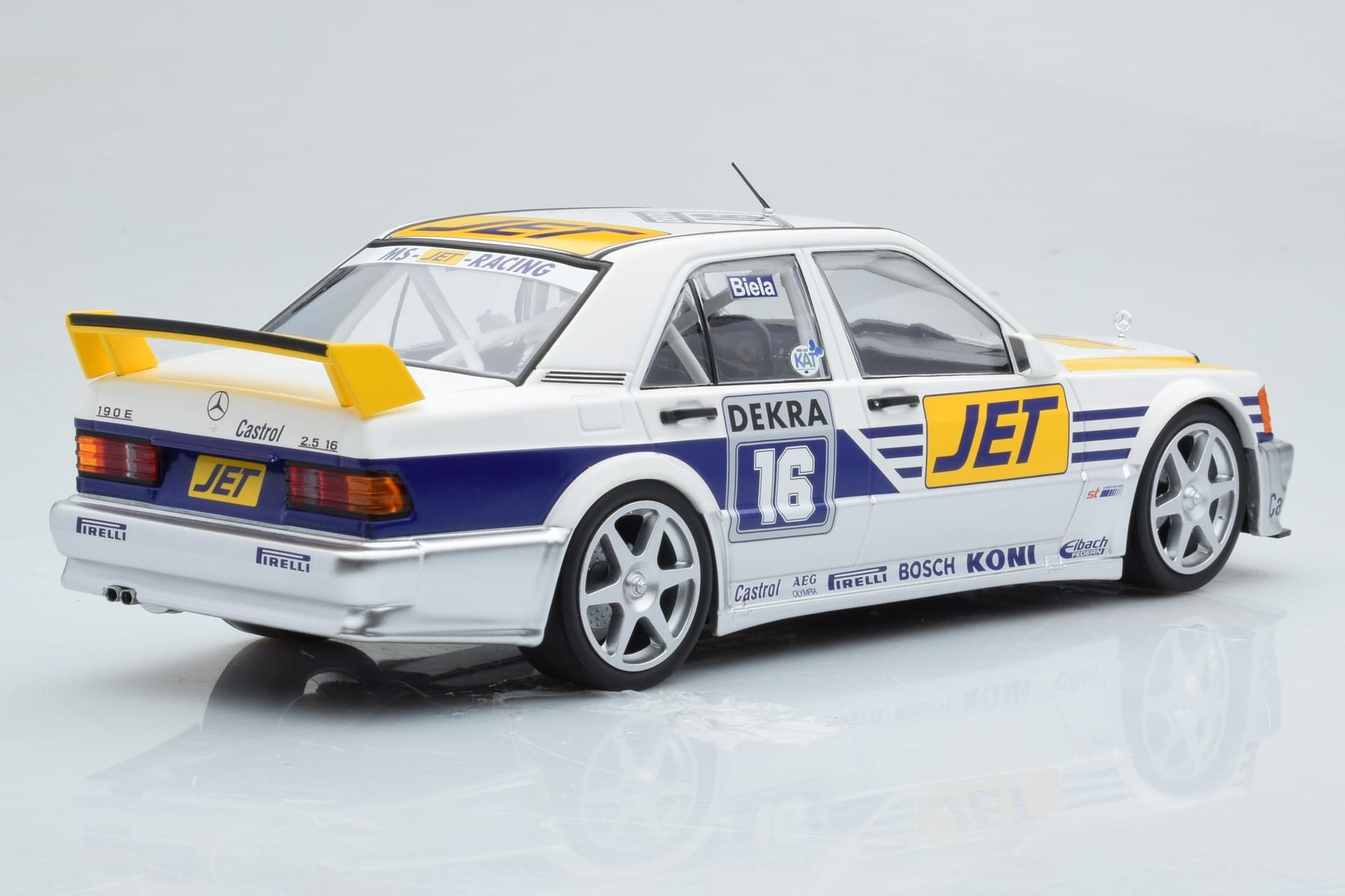 Mercedes 190E 2.5-16 W201 EVO 1 Jet #16 F. Biela Team Ms-Jet Racing DTM 1990 Minichamps 1:18 155903616 Kov – obrázek 2 z 6