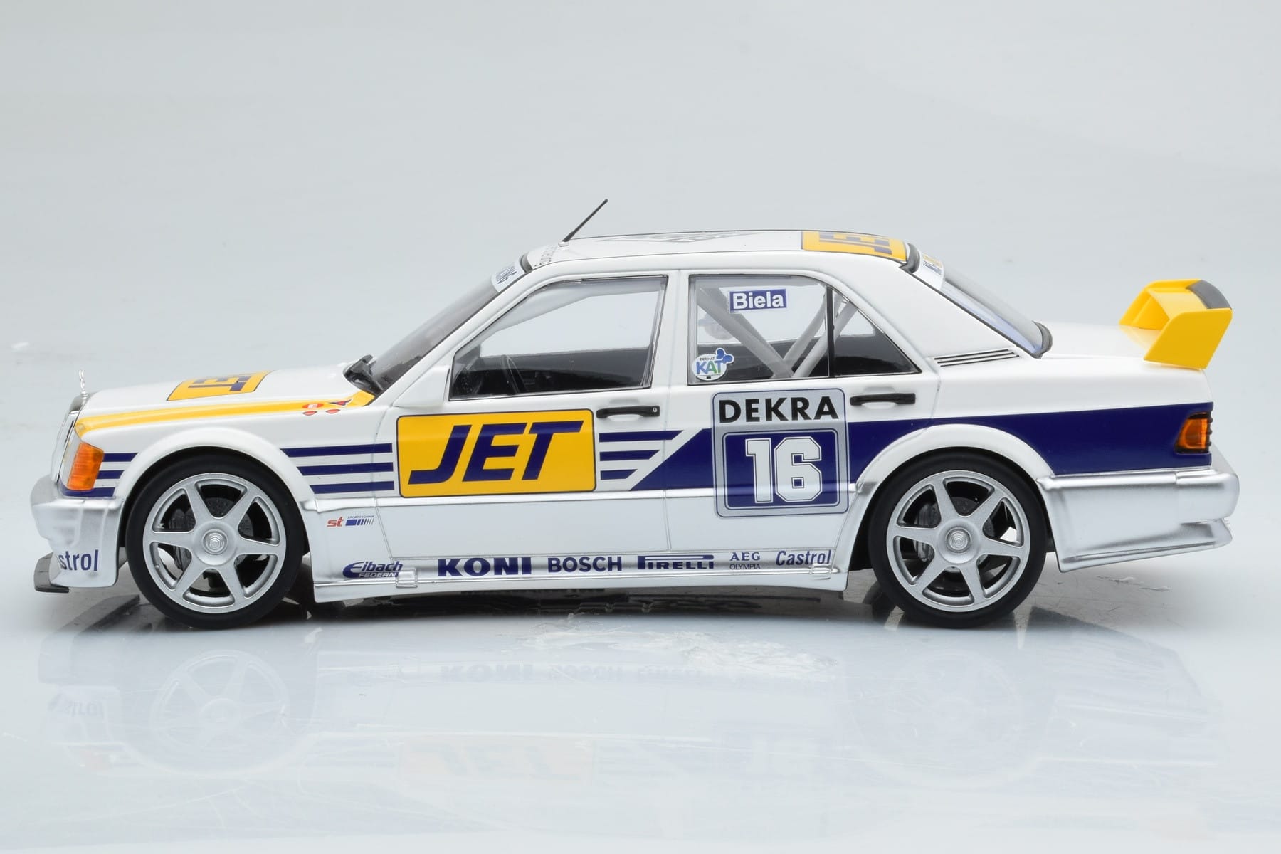 Mercedes 190E 2.5-16 W201 EVO 1 Jet #16 F. Biela Team Ms-Jet Racing DTM 1990 Minichamps 1:18 155903616 Kov – obrázek 3 z 6