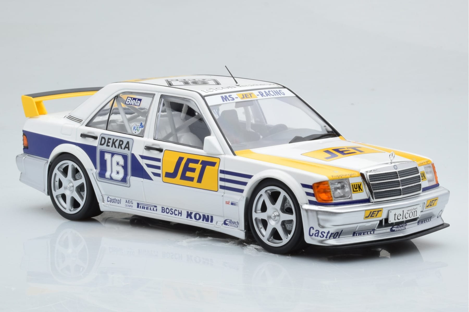 Mercedes 190E 2.5-16 W201 EVO 1 Jet #16 F. Biela Team Ms-Jet Racing DTM 1990 Minichamps 1:18 155903616 Kov – obrázek 4 z 6