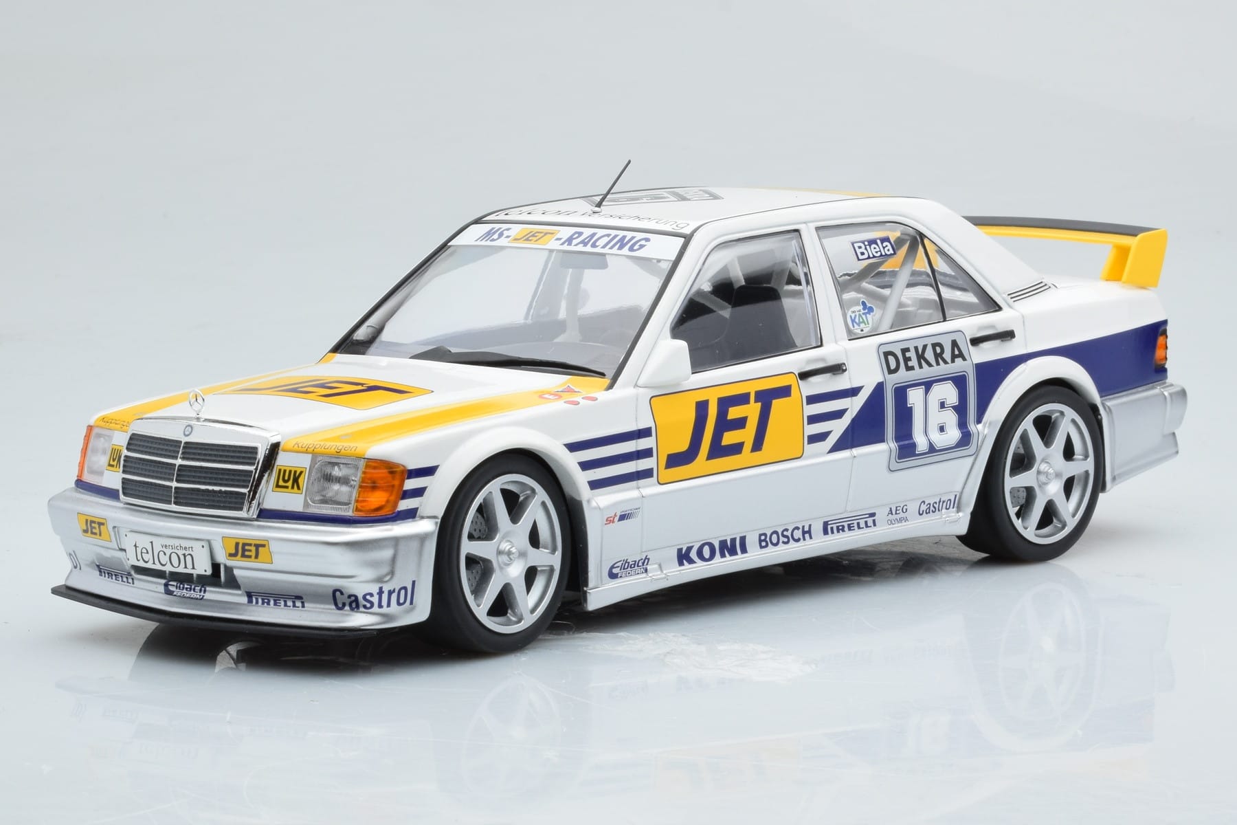 Mercedes 190E 2.5-16 W201 EVO 1 Jet #16 F. Biela Team Ms-Jet Racing DTM 1990 Minichamps 1:18 155903616 Kov
