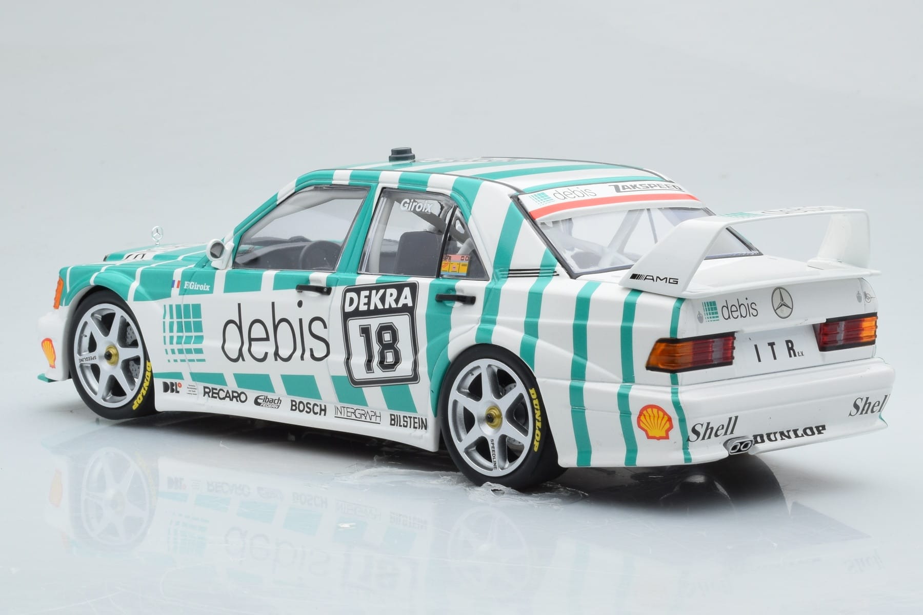 Mercedes 190E 2.5-16 W201 EVO 2 Debis #18 F. Giroix Team Zackspeed DTM 1991 Minichamps 1:18 155913618 Kov – obrázek 5 z 6