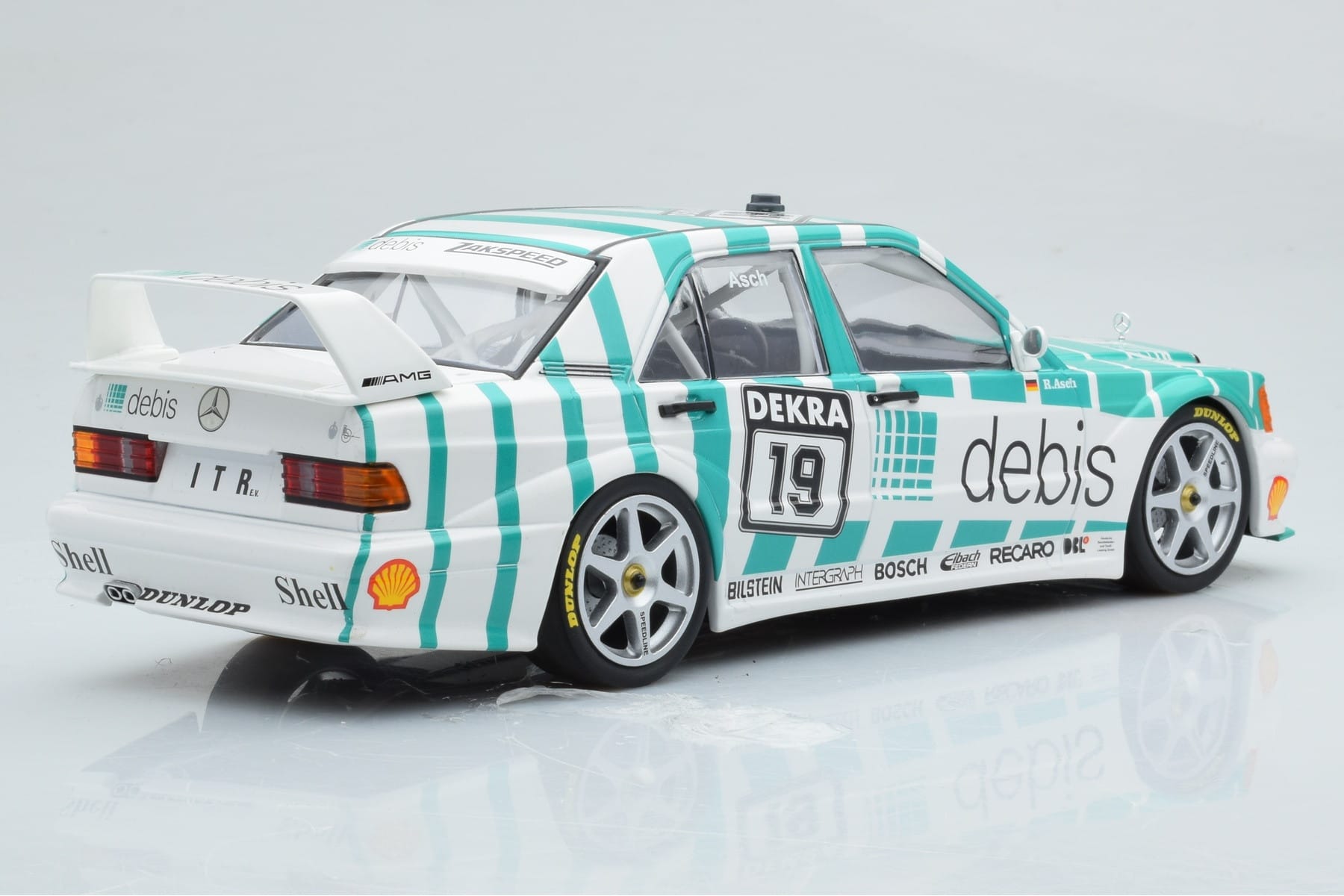 Mercedes 190E 2.5-16 W201 EVO 2 Debis #19 R. Asch Team Zackspeed DTM 1991 Minichamps 1:18 155913619 Kov – obrázek 2 z 6