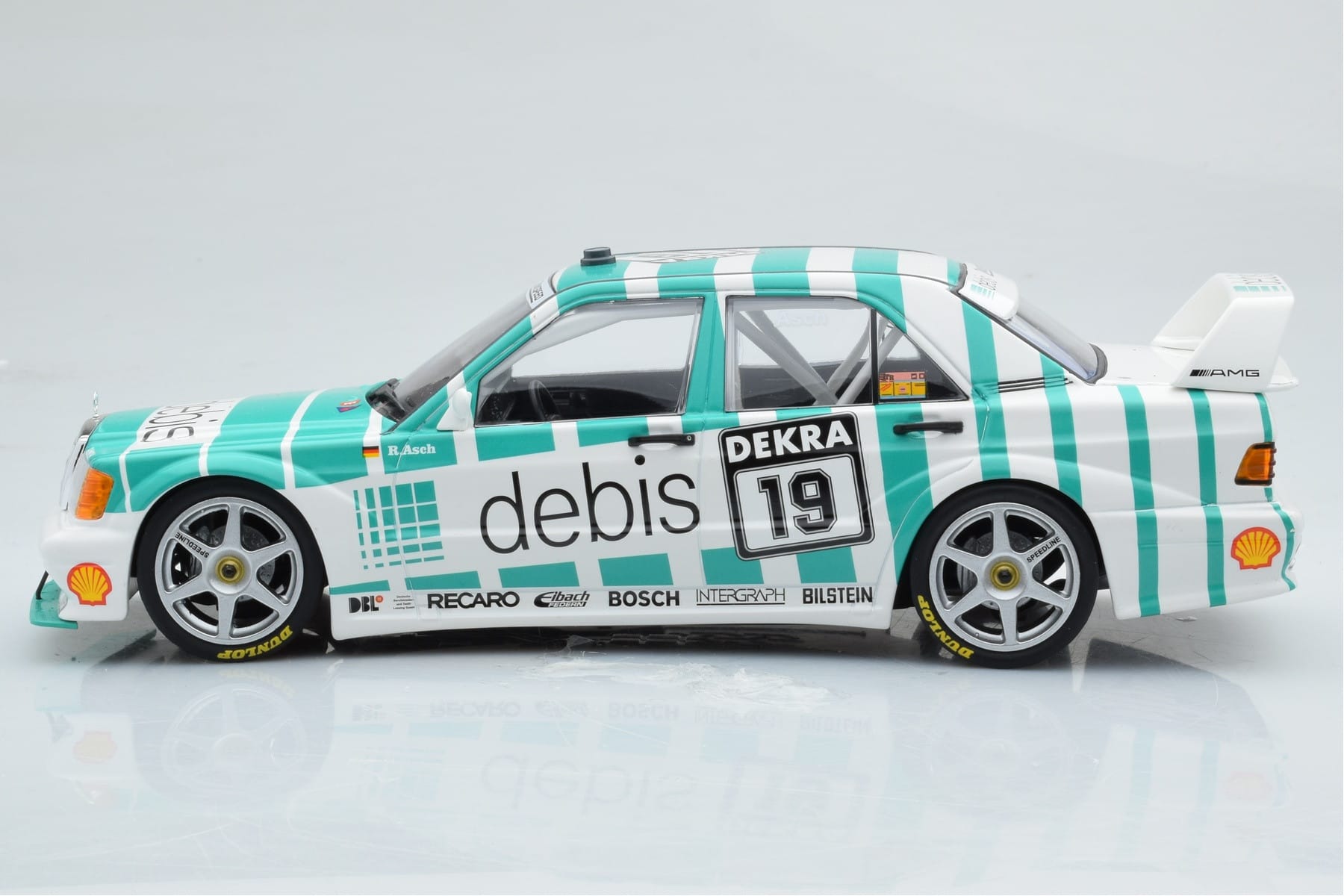 Mercedes 190E 2.5-16 W201 EVO 2 Debis #19 R. Asch Team Zackspeed DTM 1991 Minichamps 1:18 155913619 Kov – obrázek 3 z 6