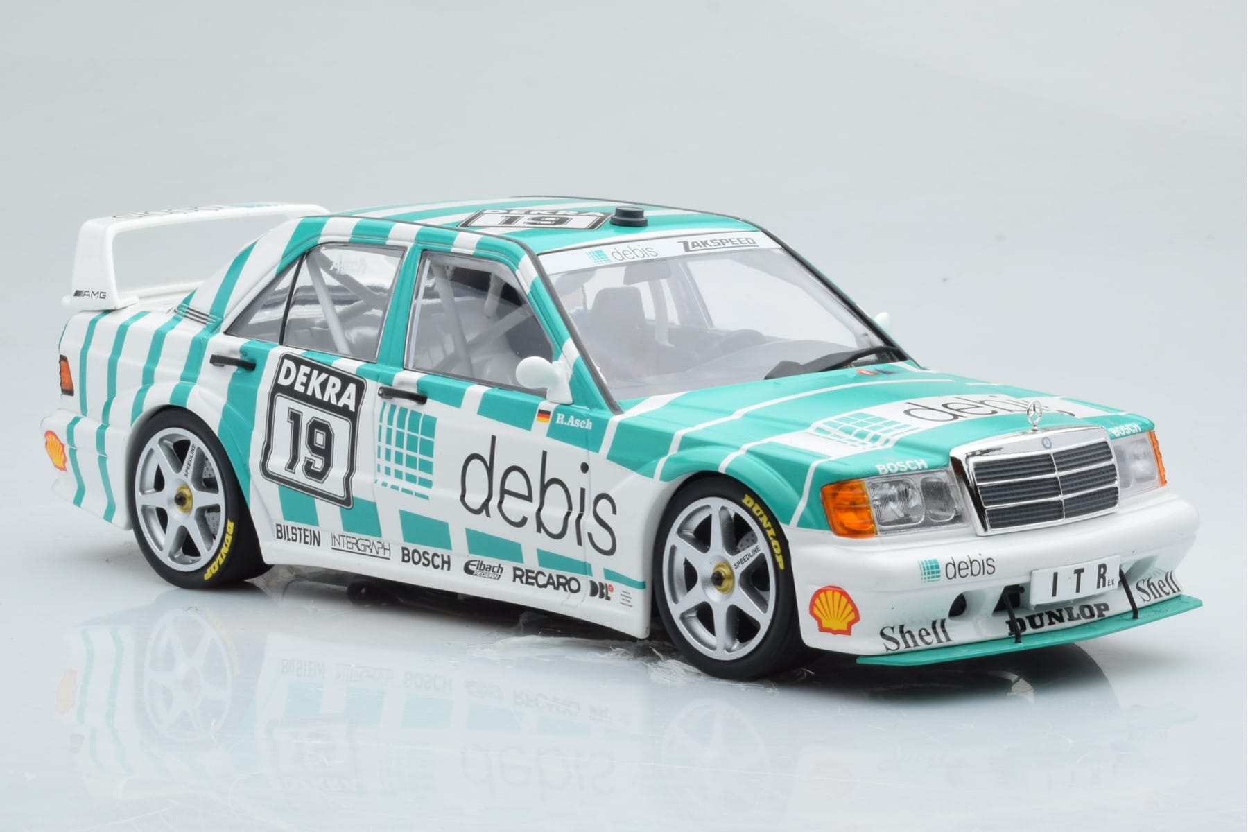 Mercedes 190E 2.5-16 W201 EVO 2 Debis #19 R. Asch Team Zackspeed DTM 1991 Minichamps 1:18 155913619 Kov – obrázek 4 z 6