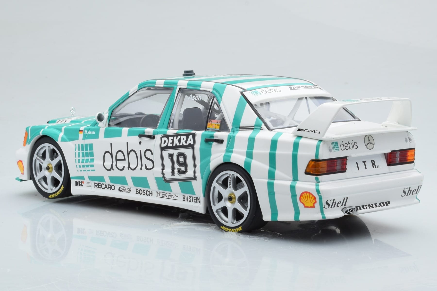 Mercedes 190E 2.5-16 W201 EVO 2 Debis #19 R. Asch Team Zackspeed DTM 1991 Minichamps 1:18 155913619 Kov – obrázek 5 z 6