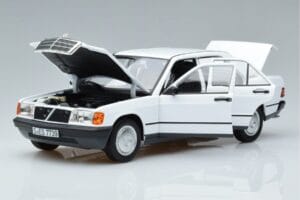 Mercedes 190 E W201 Bílý Norev 1:18 183820 Kov – obrázek 2 z 7