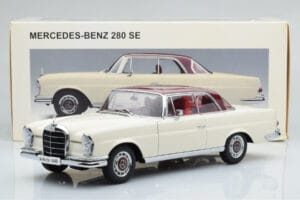Mercedes 280 SE W108 Bílý AUTOart 1:18 76287 Kov – obrázek 8 z 8