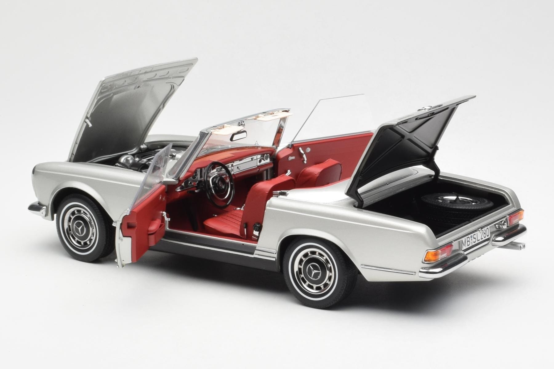 Mercedes 280 SL W113 Pagoda Stříbrný Schuco 1:18 450035000 Kov – obrázek 5 z 8
