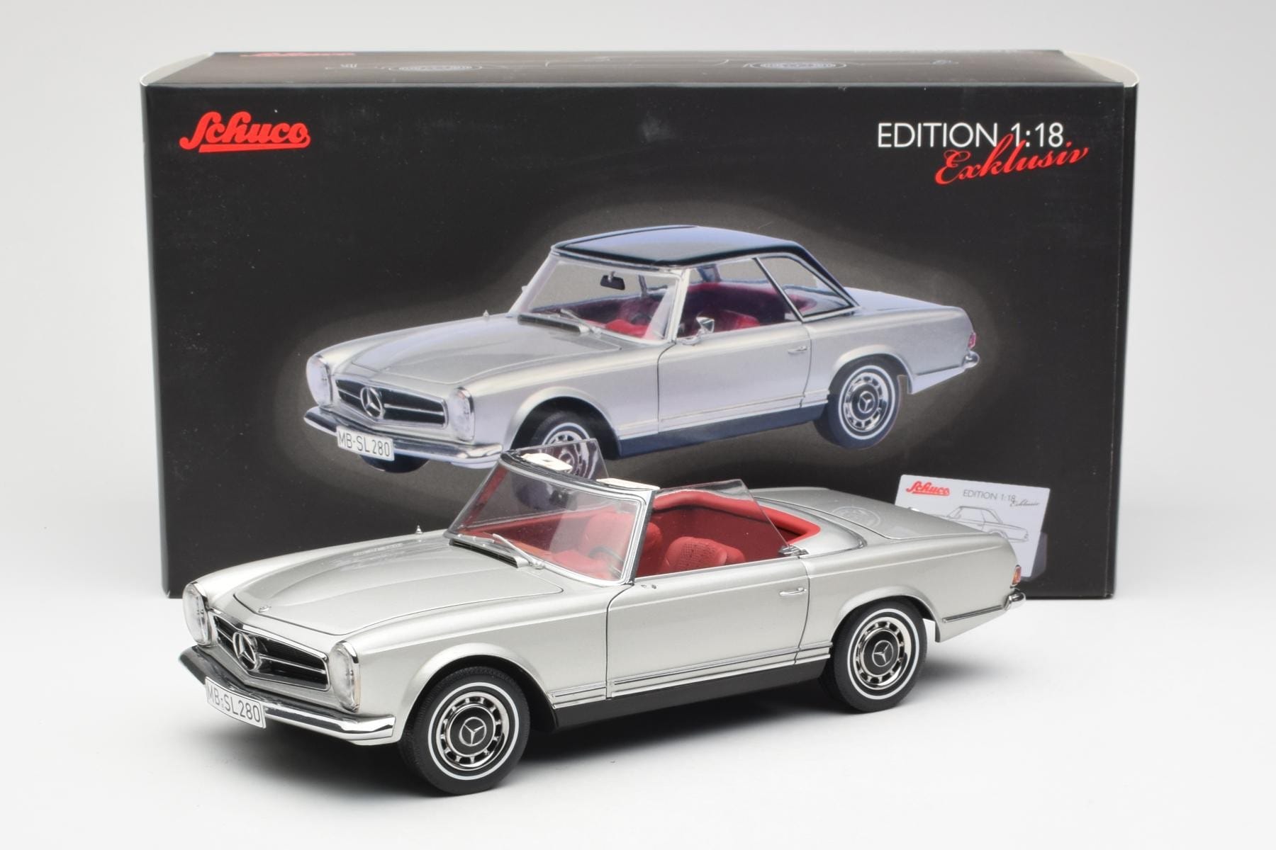 Mercedes 280 SL W113 Pagoda Stříbrný Schuco 1:18 450035000 Kov – obrázek 8 z 8