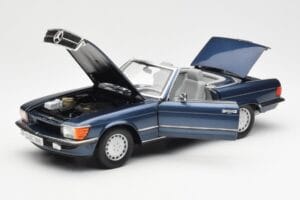 Mercedes 300 SL R107 Námořní Modrá Norev 1:18 183466 Kov – obrázek 2 z 8