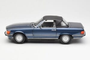 Mercedes 300 SL R107 Námořní Modrá Norev 1:18 183466 Kov – obrázek 4 z 8
