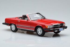 Mercedes 450 SL R107 US Verze Červený Norev 1:18 183729 Kov – obrázek 6 z 8