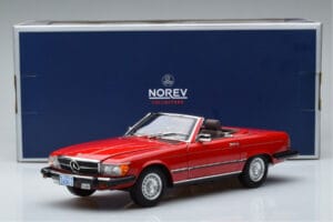 Mercedes 450 SL R107 US Verze Červený Norev 1:18 183729 Kov – obrázek 8 z 8