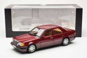 Mercedes 500E W124 Červený Metallic Edice Dealera Norev 1:18 B66040699 Kov – obrázek 8 z 8