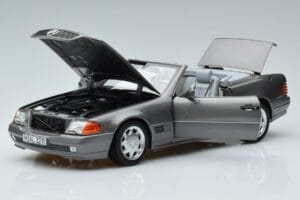 Mercedes 500 SL R129 Šedý Metalíza Norev 1:18 183715 Kov – obrázek 2 z 7