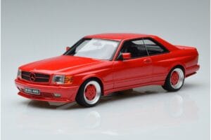 Mercedes 560 SEC W126 Widebody Červený Otto 1:18 OT995 Pryskyřice