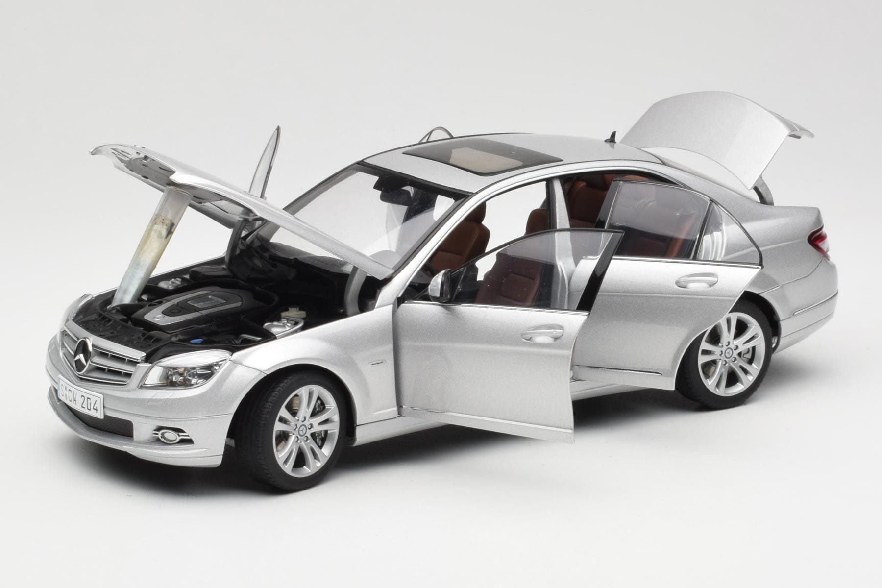 Mercedes C-Class W204 Avantgarde Stříbrný AUTOart 1:18 B66962368 Kov – obrázek 2 z 8