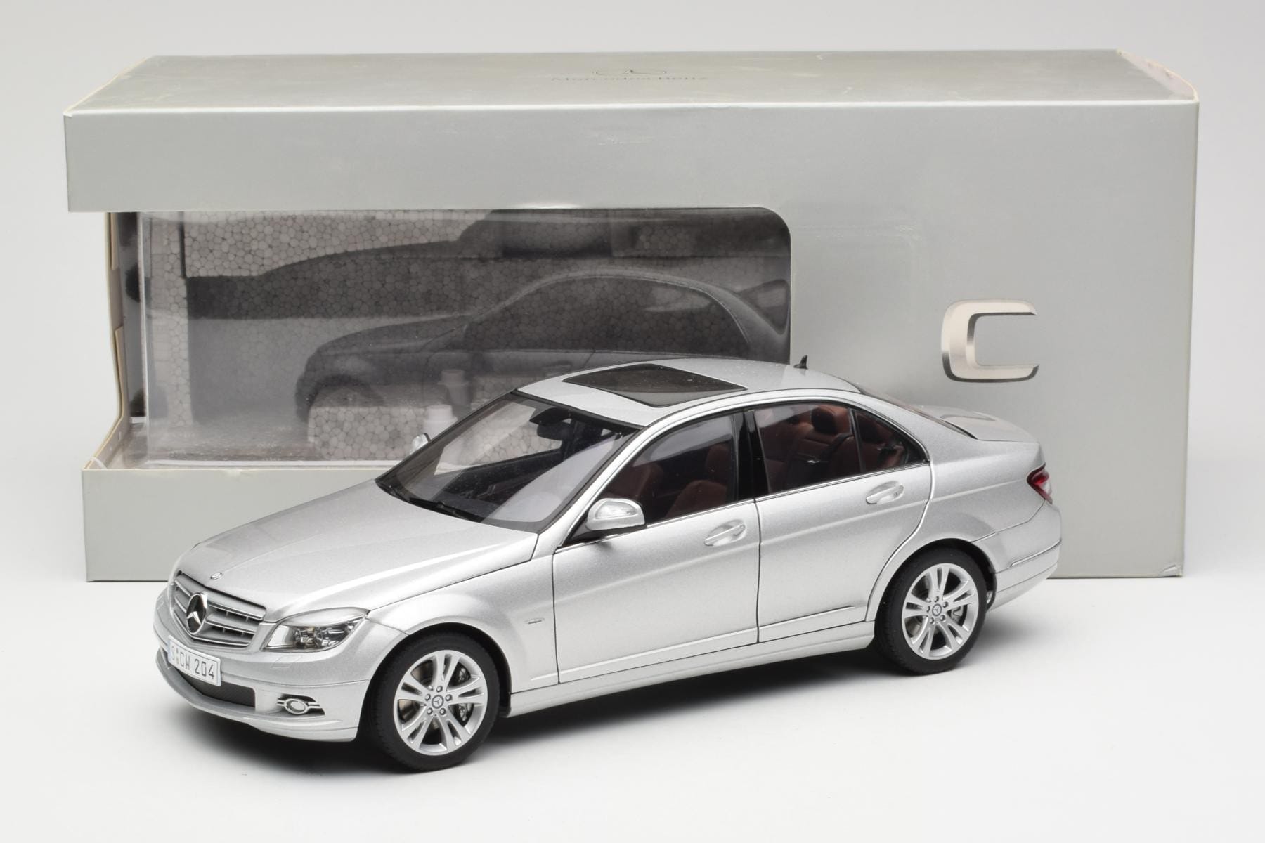 Mercedes C-Class W204 Avantgarde Stříbrný AUTOart 1:18 B66962368 Kov – obrázek 8 z 8