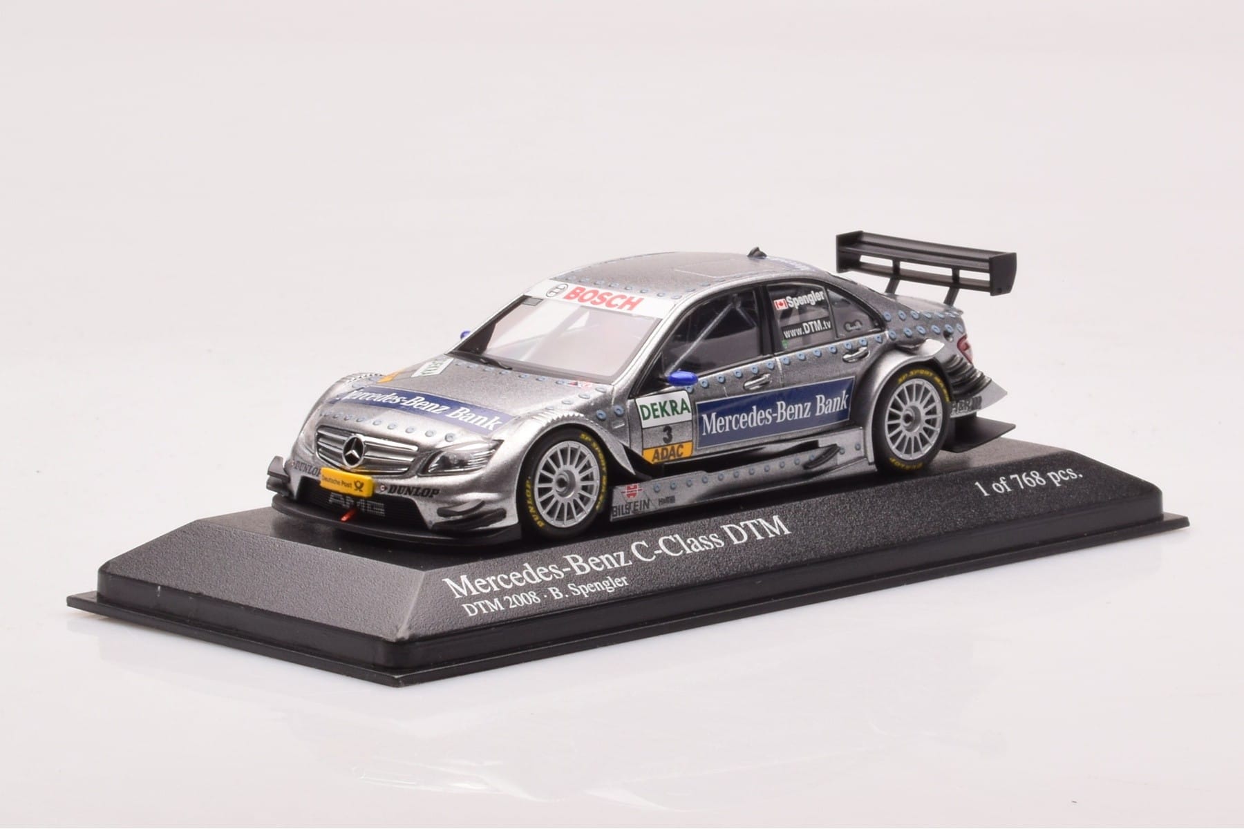 Mercedes C-Class W204 DTM Team AMG Mercedes #3 B. Spengler DTM 2008 Minichamps 1:43 400083803 Kov – obrázek 2 z 4