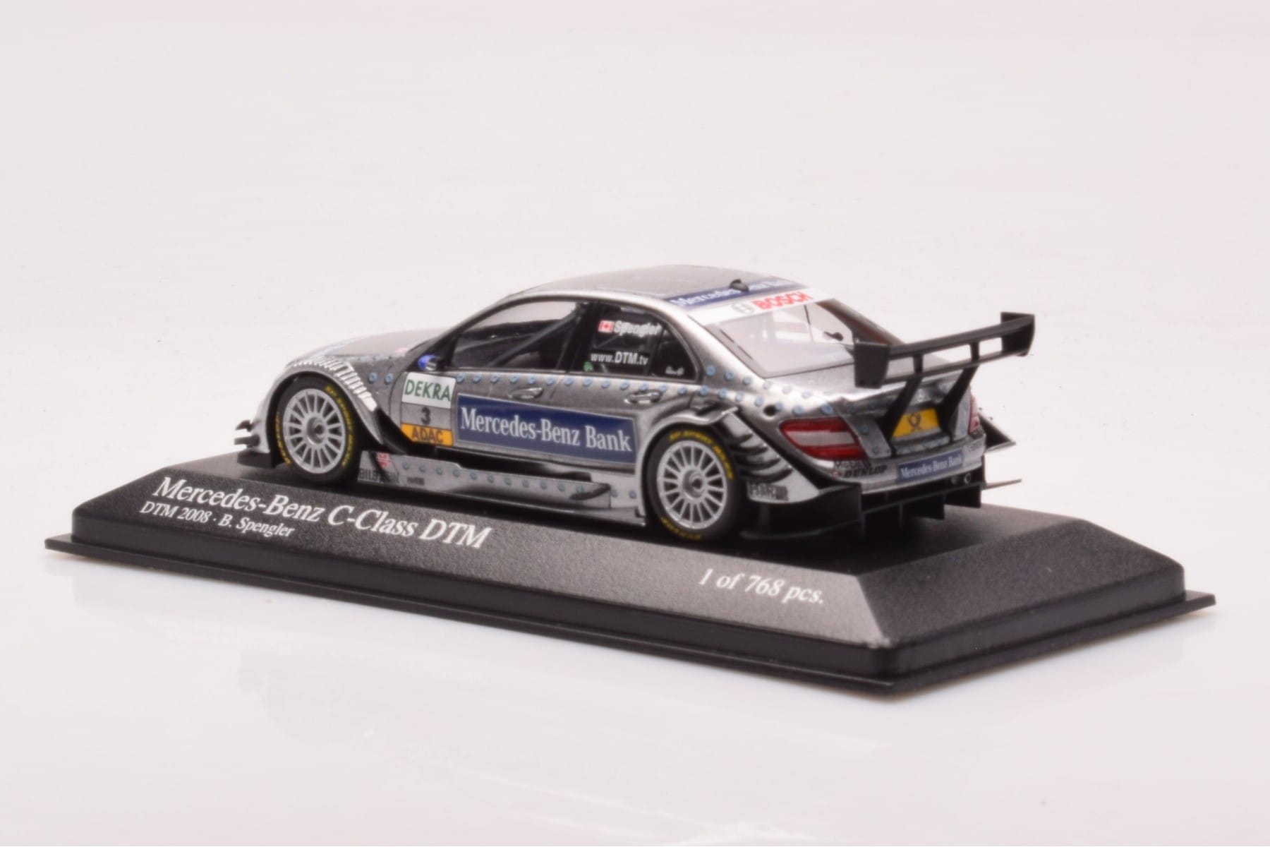 Mercedes C-Class W204 DTM Team AMG Mercedes #3 B. Spengler DTM 2008 Minichamps 1:43 400083803 Kov – obrázek 3 z 4