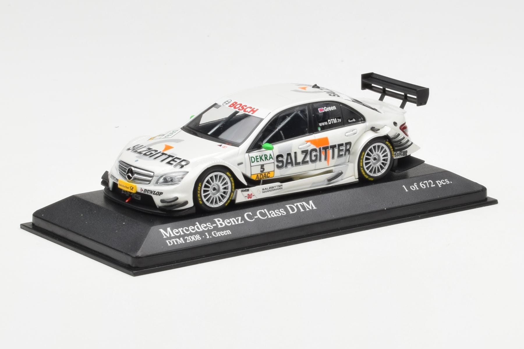 Mercedes C-Class W204 DTM Team AMG Mercedes #5 J. Green DTM 2008 Minichamps 1:43 400083805 Kov – obrázek 2 z 4