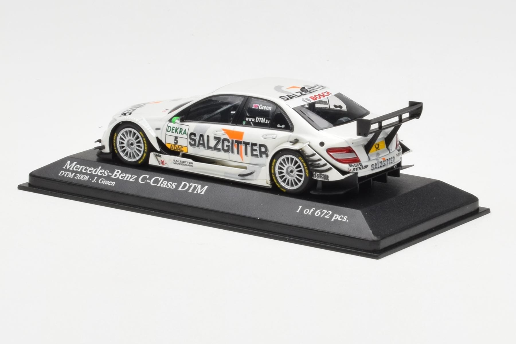Mercedes C-Class W204 DTM Team AMG Mercedes #5 J. Green DTM 2008 Minichamps 1:43 400083805 Kov – obrázek 3 z 4