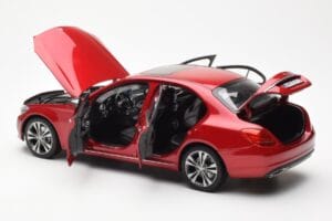 Mercedes C-Class W205 Červený Metalíza Asia Exclusive Norev 1:18 183835 Kov – obrázek 5 z 8