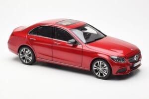 Mercedes C-Class W205 Červený Metalíza Asia Exclusive Norev 1:18 183835 Kov – obrázek 6 z 8