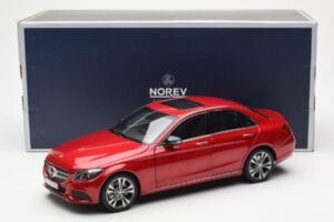 Mercedes C-Class W205 Červený Metalíza Asia Exclusive Norev 1:18 183835 Kov – obrázek 8 z 8