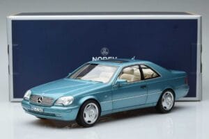 Mercedes CL600 C140 Modrý Metalíza Norev 1:18 183448 Kov – obrázek 7 z 7